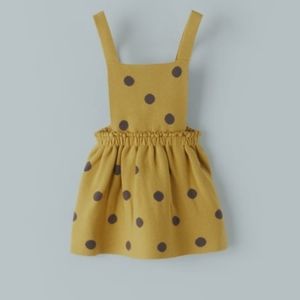 Zara Polka Dot Knit Pinafore Dress 4 to 5 years